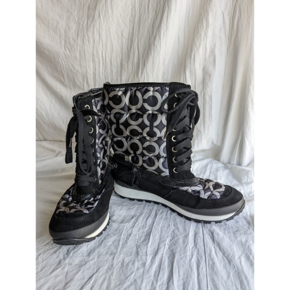 Coach Winter Snow Boots - Black and Silver
